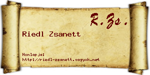 Riedl Zsanett névjegykártya